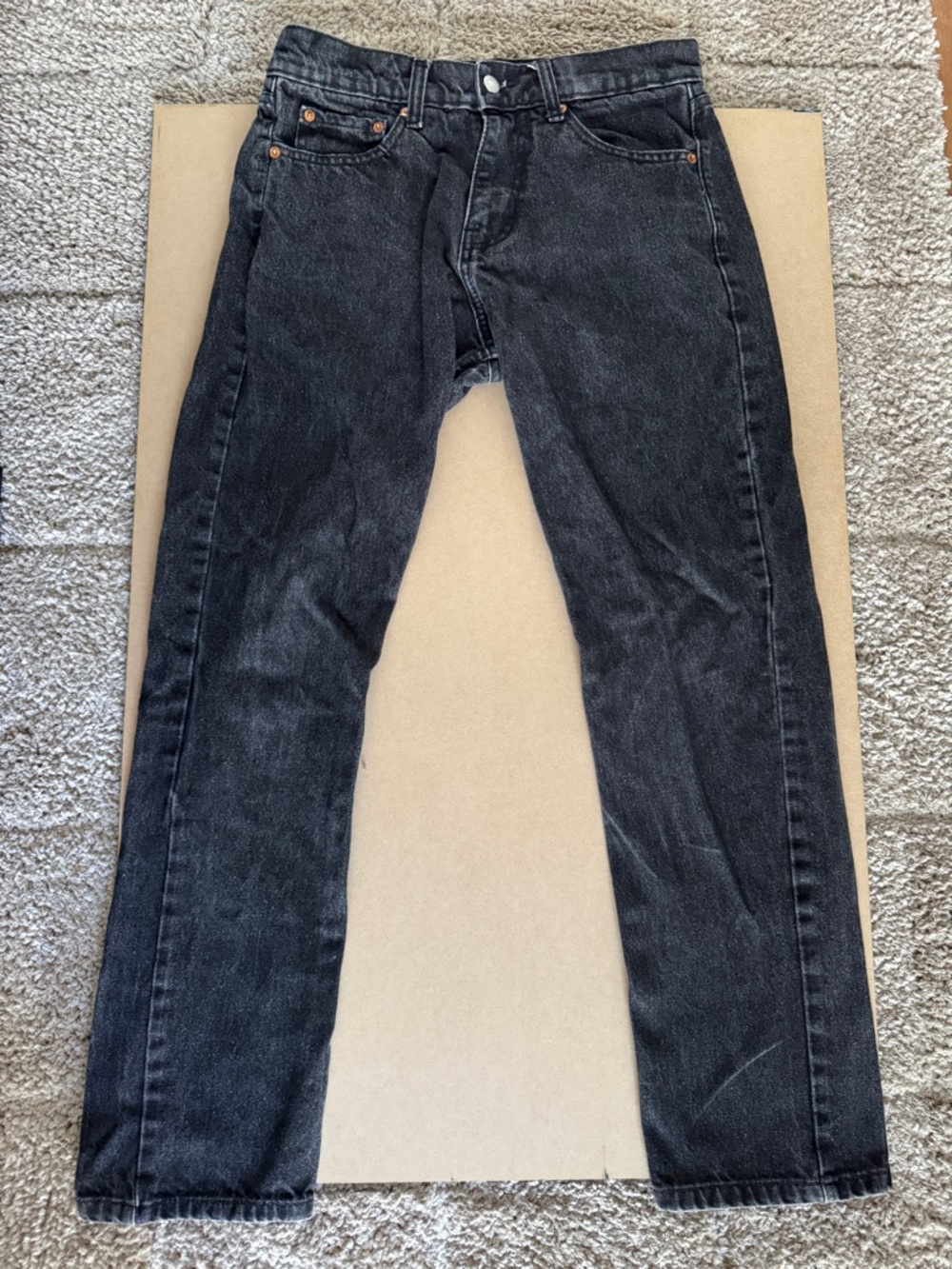 Levi's 505 Men's Black Straight Jeans 30x30